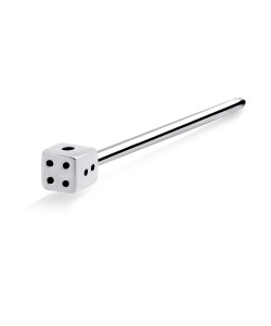 Little Dice Shaped Silver Straight Nose Stud NSKA-1027